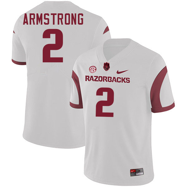 Andrew Armstrong Arkansas Jersey,Arkansas Razorbacks #2 Andrew Armstrong Jersey Youth-Retro White